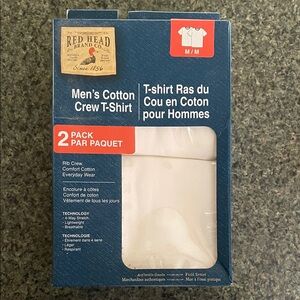 RedHead Men's Cotton Crew T-Shirt - Pure White